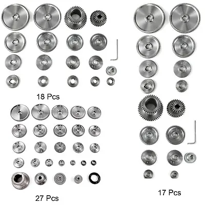 VEVOR Metal Lathe Gears Set 17/18/27 Pcs Replaceable For Mini Milling Machines • £60.47