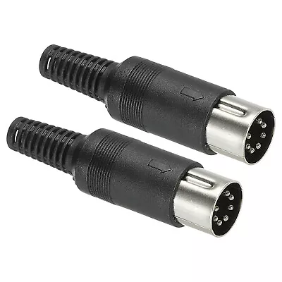 S-Video DIN Male Socket 7 Pin Signal Transmission For TV DVD Player Pack Of 2 • £3.81