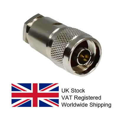 N Type Straight Clamp Plug RG214 • £2.40