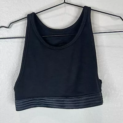 T By Alexander Wang Sports Bra Size Small Black Cutout Back Wool Blend Athletic • $19