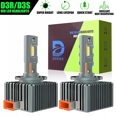 2x D3S D3R LED Headlight Bulbs 24000LM 6500K White HID Lamps Direct Replacement • $39.99