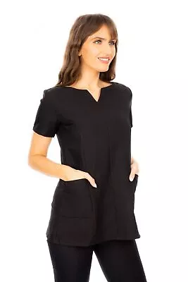 Side Pocket Spa Beauty Hairdressing Nail Salon Massage Therapist Tunic Uniform • £12.99