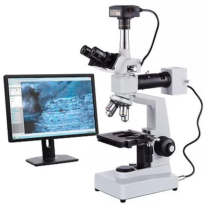 AmScope ME300TZA-5M 40X-1600X EPI Metallurgical Microscope + 5MP Digital Camera • $1157.99