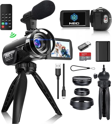 $99.96 • Buy Video Camera Flip Screen Vlogging Camera Flip Screen Camcorder Remote Control