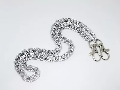 £10.50 • Buy Handmade Chainmail Helm Weave Silver Aluminium Wallet Chain Biker/Punk Unisex