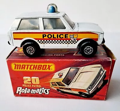 MATCHBOX LESNEY VINTAGE SUPERFAST No.20 RANGE ROVERPOLICE VERY NEAR MINT/BOXED • £18.75