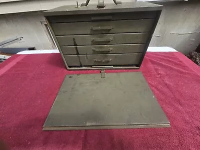 Vintage Military Green Machinist 5 Drawer Metal Tool Box • $149.99