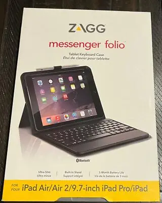 $24.99 • Buy ZAGG Messenger Folio Keyboard Case For 9.7  IPad Pro, 9.7  IPad, IPad Air 2 / 1
