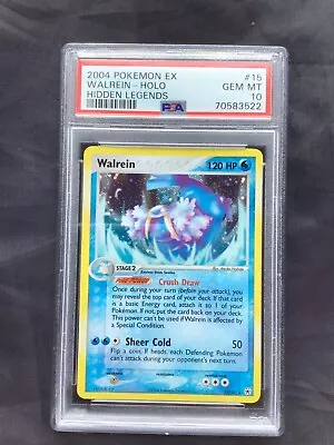 £21 • Buy Pokemon Cards: EX Hidden Legends Rare Holo: Walrein 15/101: PSA 10