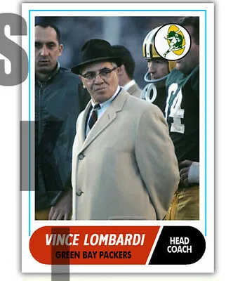 1968 STCC Topps #9 Vince Lombardi Green Bay Packers Bart Starr HOF • $4