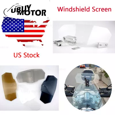 $27.99 • Buy Adjustable Clip On Windshield Extension Spoiler For V-Strom 650 V-Strom 1000 ABS