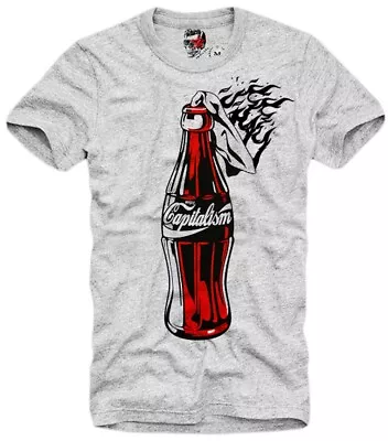 E1syndicate T Shirt  Enjoy Capitalism  Let It All Burn Molotov Cocktail 5632 • $21.98