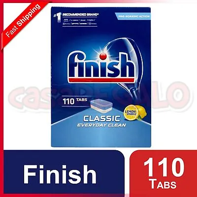 Finish Classic Clean Dishwashing Tablets Tabs Caps Classic Lemon Sparkle • $38.92