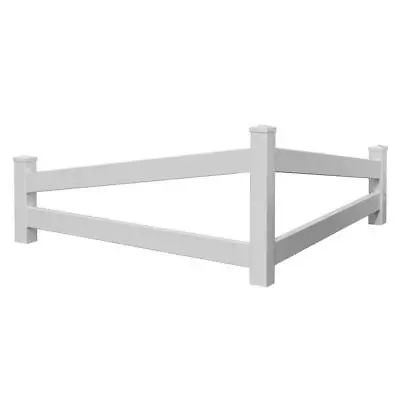 Split Rail Vinyl Corner Fence White Rustic Weather-Resistant 60 L X 60 W X 30 H • $138.50