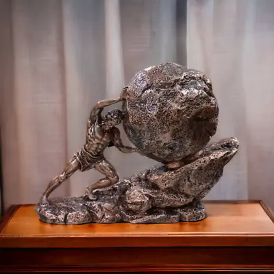 Sisyphus Statue Greek Mythology Sisyphus Pushing The Eternal Rock • $99