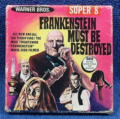 FRANKENSTEIN MUST BE DESTROYED. Super 8mm. 50 Ft. Warner Bros. #564. 1970 B&W. • $17.50
