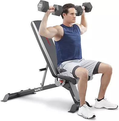 Marcy Adjustable Utility Bench For Home Gym Workout SB-670 One Size Black/Wht  • $258.35