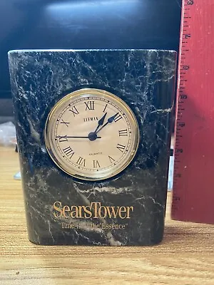 Vintage Marble Sears Tower Chicago Desk Clock • $35