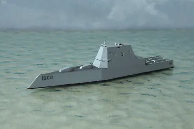 Missile Destroyer USS ZUMWALT By Rhenania Junior 1:1250 Waterline Ship Model • £54.95