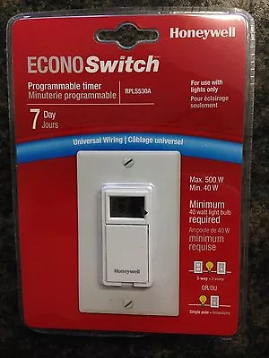 Honeywell Econo Switch Programmable Timer RPLS530A • $26.95