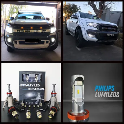 Ford Ranger PX2 MK2 2015-2018 White LED Headlight Bulbs Pack - XLT/Wildtrak/FX4 • $380