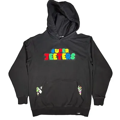 Super Jeeters Nintendo Super Mario Black Pullover Hoodie Size XL RARE • $99.99