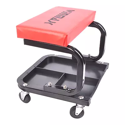 Mechanics Padded Creeper Trolley Seat Car Garage Work Stool Swivel Wheels • $35.94