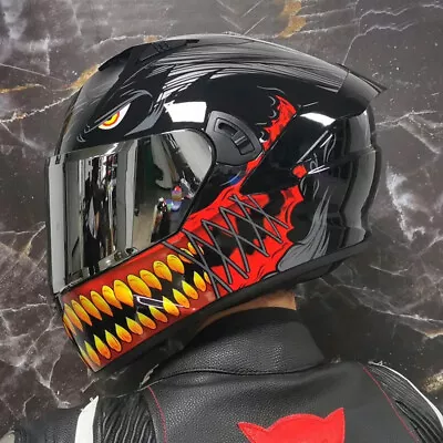 Full Face Motorcycle Helmet Double Visors Racing Motorcross Helmets DOT Approved • $72.76