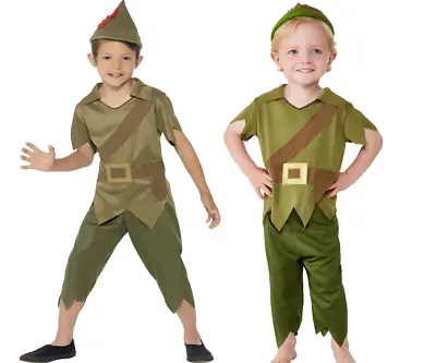 Toddler Baby Robin Hood Costume Boys Medieval Fancy Dress Kids Book Day Outfit • $61.96