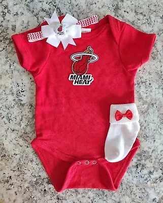 Heat Newborn/baby Girl Clothes Heat Baby Gift Girl Miami Basketball Baby Gift    • $24.75