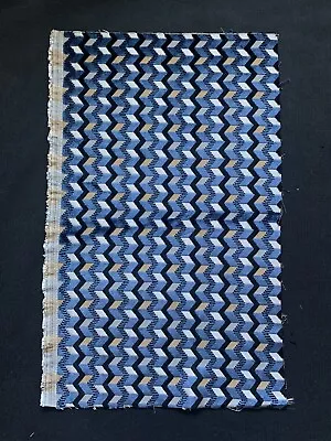 £5.99 • Buy Jane Churchill Velvet Fabric Remnant / Sample PELI Blue/Silver 55cm X 33cm