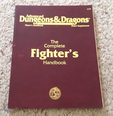 1989 AD&D 2nd Ed. Player's Supplement The Complete Fighter's Handbook TSR 2110 • $5