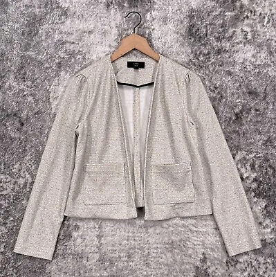 J Crew Blazer Small Womens 365 Boucle Tweed Open Front Jacket • $49.99