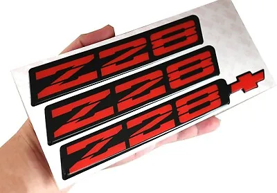 Set New Z28 Rocker Panel & Rear Bumper Emblem Replacement For 82-92 9192Z28 Red • $39.99
