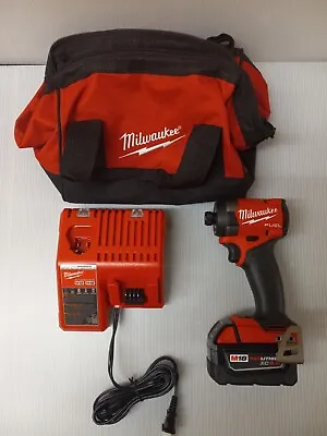  M18 Milwaukee FUEL 1/4  Brushless Impact Driver 2953-20 + 5.0 Ah Battery • $210