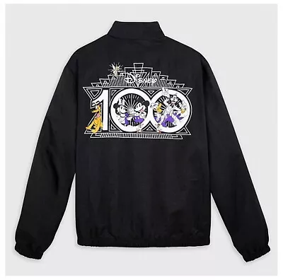 $79 • Buy Disney 100 Adult Mickey Zip-Up Jacket Black Unisex Multi Sizes NWT