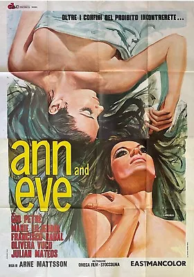 Ann And Eve Original Release Italian Movie Poster Marie Liljedahl Sexploitation • $199