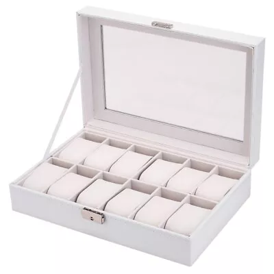 Watch Box 12 Slots Watch Case For Men Women Leather Watch Organizer Holder Displ • $21.67