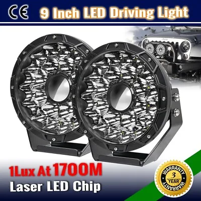 9inch Laser LED Driving Spot Flood Combo Round Light Bar Offroad 4WD Work Lamp • $219.95