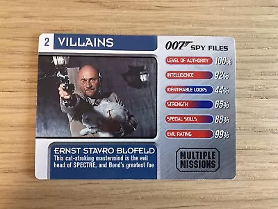 007 Spy Files Cards 2002 Villains #2 Ernst Stavropol Blofeld • £0.99