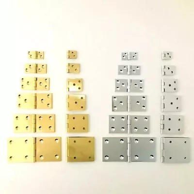 £2.99 • Buy Solid Polished Brass / Chrome Backflap Hinges Door Cabinet Box Table Furniture 