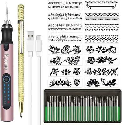 Rechargeable Cordless Electric Micro Engraver Pen Mini DIY Engraving Tool Kit • $35