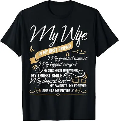 NEW LIMITED I Love My Wife T Shirt My Wife Is My Best Friend T-Shirt S-3XL • $23.27