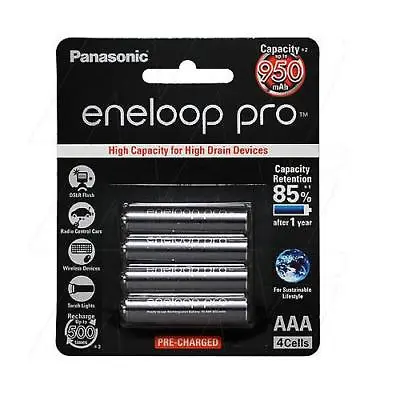 Eneloop Aaa Panasonic Pro 4 Pack Rechargeable Batteries  • $35.88