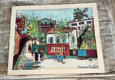 Vintage Montmartre - Maurice Utrillo - Donald Art Co Print 1660 • $24