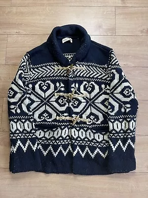 Ralph Lauren Denim Supply Sweater Fair Isle Navajo Cardigan Wool Jumper XL • £69.99