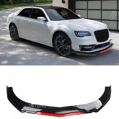 For Chrysler 300 C SRT8 Glossy Black&Red Car Front Bumper Lip Spoiler Splitters • $89.52