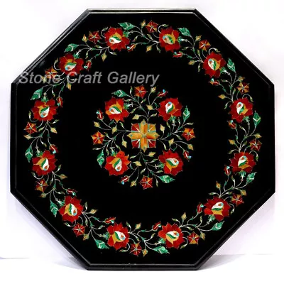 18  Marble Corner Table Top Pietra Dura Inlay​ Floral Work Home & Garden • $435.07