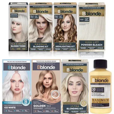 Jerome Russell Bblonde Maximum Blonding  Highlighting Kit Toner  Cream Peroxide • £6.29