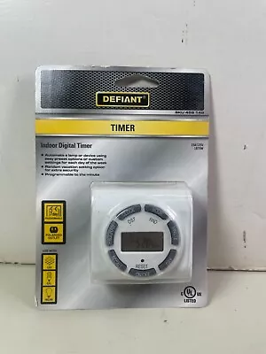 Defiant Indoor 7-day Programmable Digital Polarized Timer 15 Amp White 458 148 • $10.99